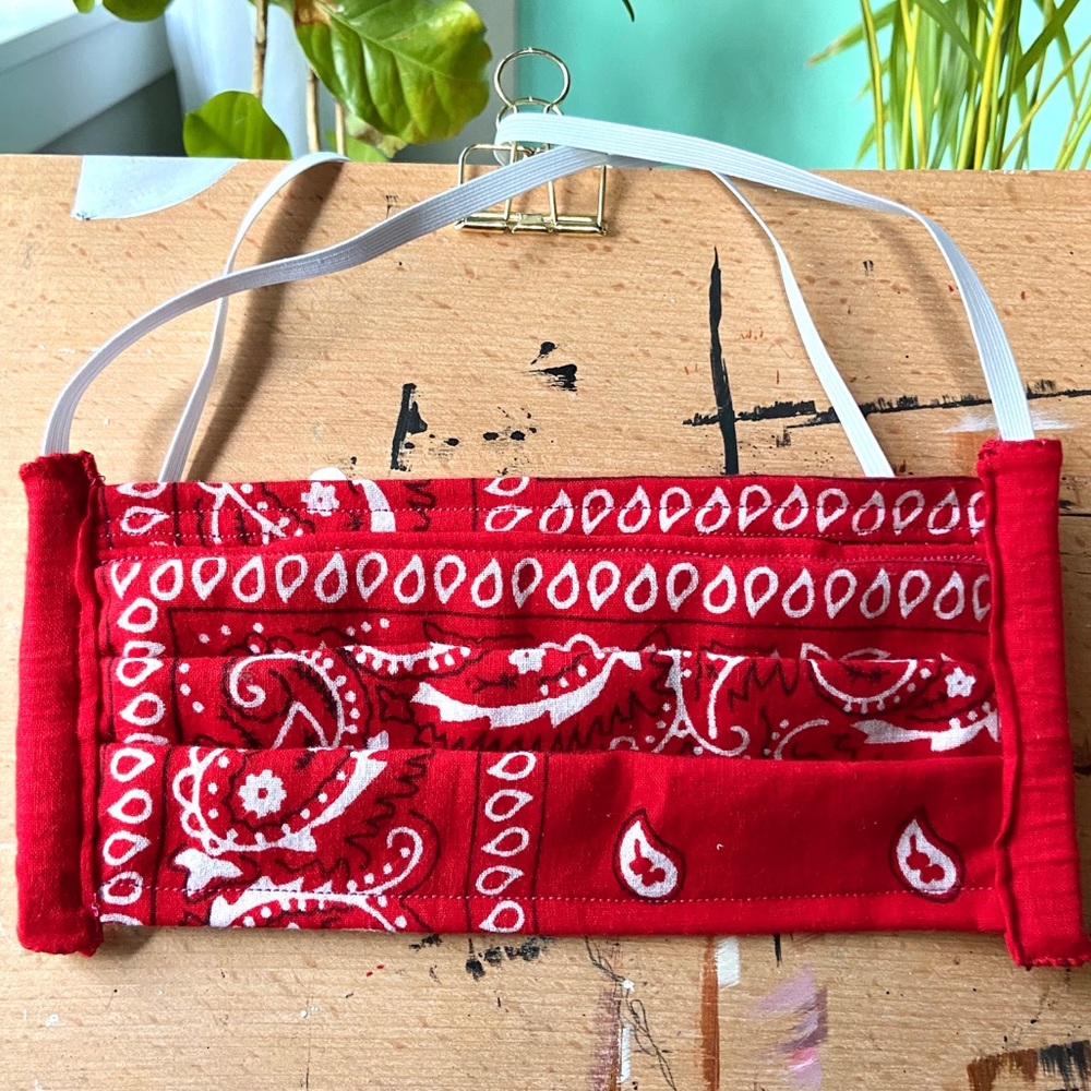 Handmade bandanna face mask